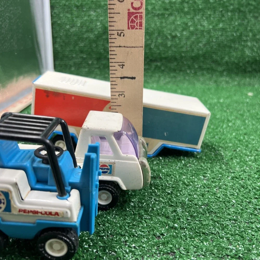 Pepsi Cola Buddy L Metal & Plastic Semi Truck & Fork Lift Missing Lifts Vintage‎